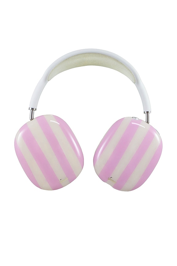 view 1 of 9 Jelly Stripe Airpods Max Covers in Pink & Cream