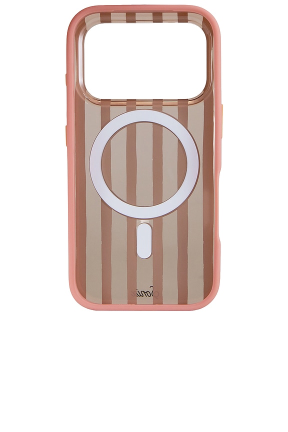 view 2 of 4 Iphone Pro Magsafe Compatible Phone Cases in Abstract Stripe Nude
