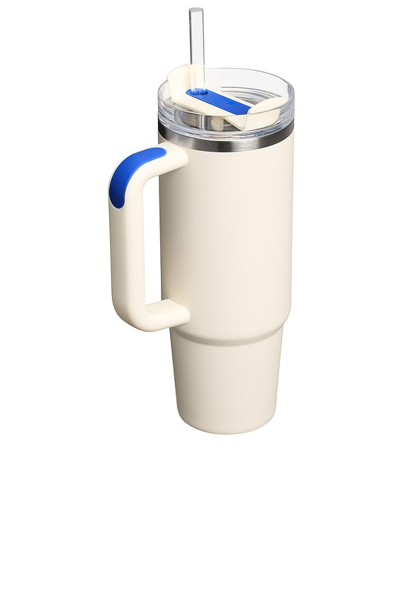 view 2 of 3 The Quencher H2.o Flowstate Tumbler 40 Oz in Cream Royal