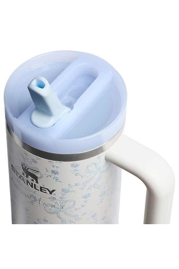 view 2 of 4 x LoveShackFancy The Quencher Protour Flip Straw Tumbler 30oz in Coquette Bow Winter Ice