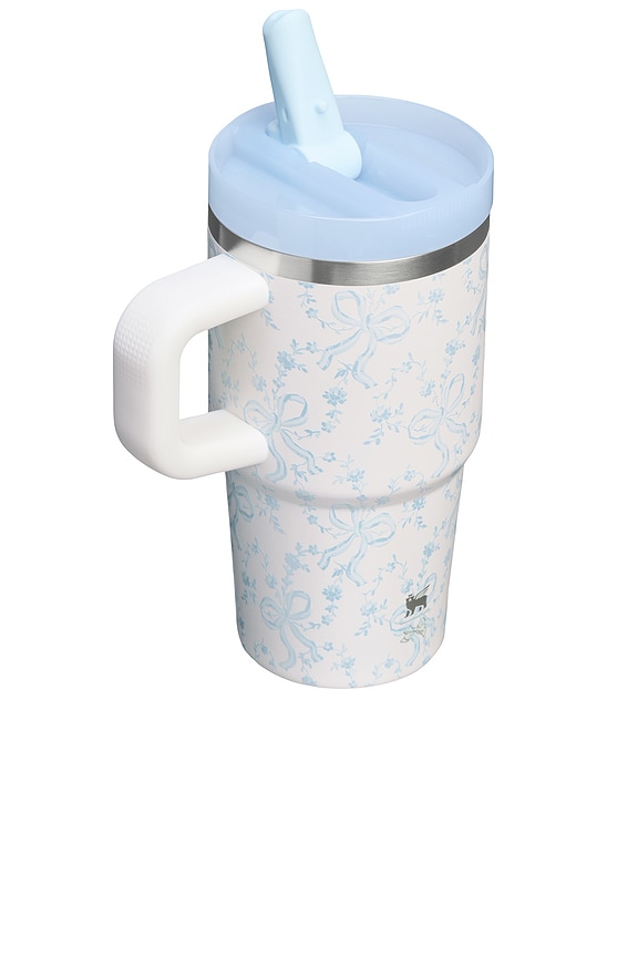 view 2 of 3 x LoveShackFancy The Quencher Protour Flip Straw Tumbler 20oz in Coquette Bow Winter Ice