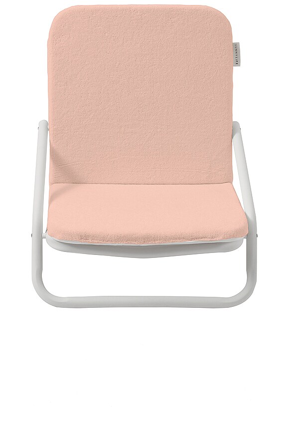 view 2 of 2 CHAISE DE PLAGE MATELASSÉE CUSHIONED BEACH CHAIR in Salmon