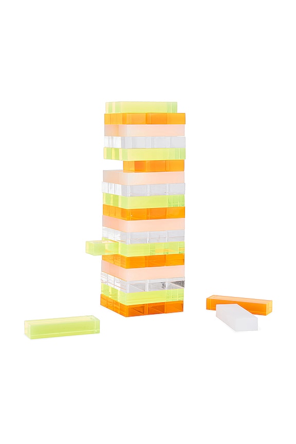 view 2 of 2 TOUR EN LUCITE LUCITE JUMBLING TOWER in Neon