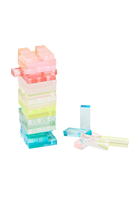 view 2 of 3 Mini Lucite Jumbling Tower Set in Aurora