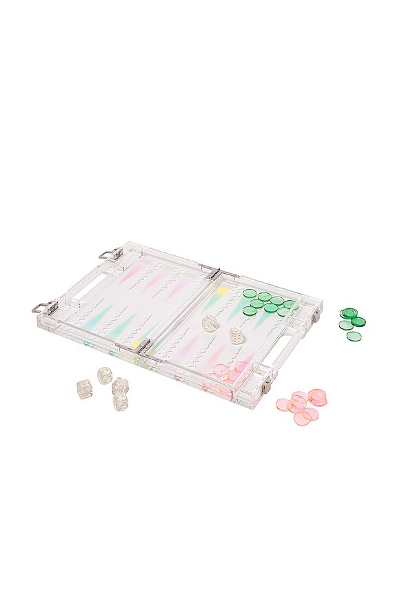 view 2 of 3 MINI LUCITE BACKGAMMON ミニルーサイトバックギャモン in Aurora