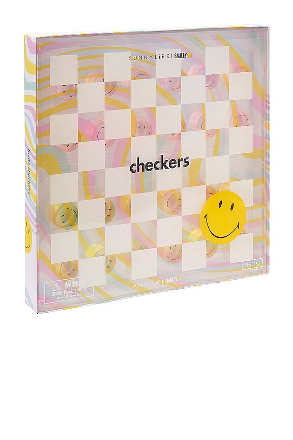 view 2 of 4 LUCITE CHECKERS SET LUCITE 체커 세트 in Smiley