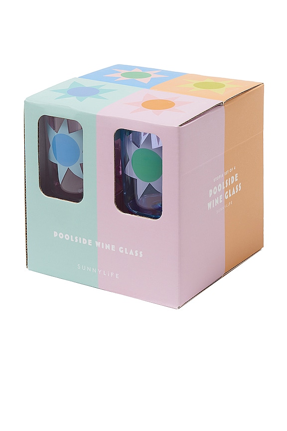 view 2 of 2 Poolside Wine Glass Set of 4 in Utopia