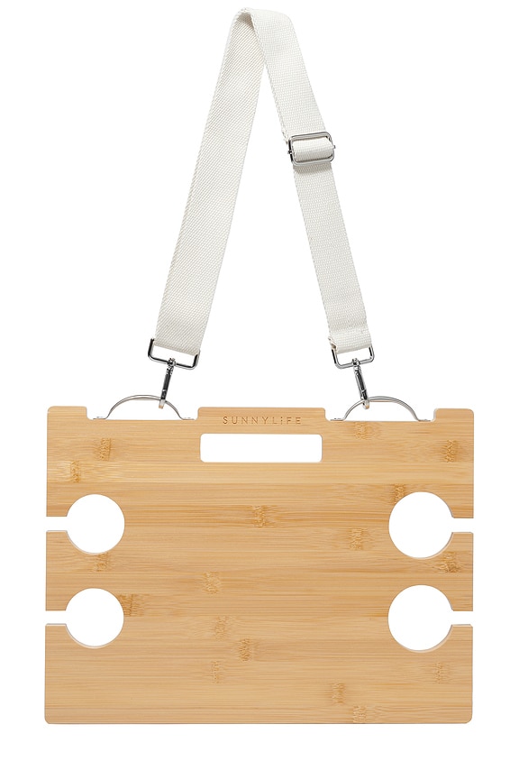 view 2 of 5 Portable Wine And Cheese Table in Le Weekend Natural