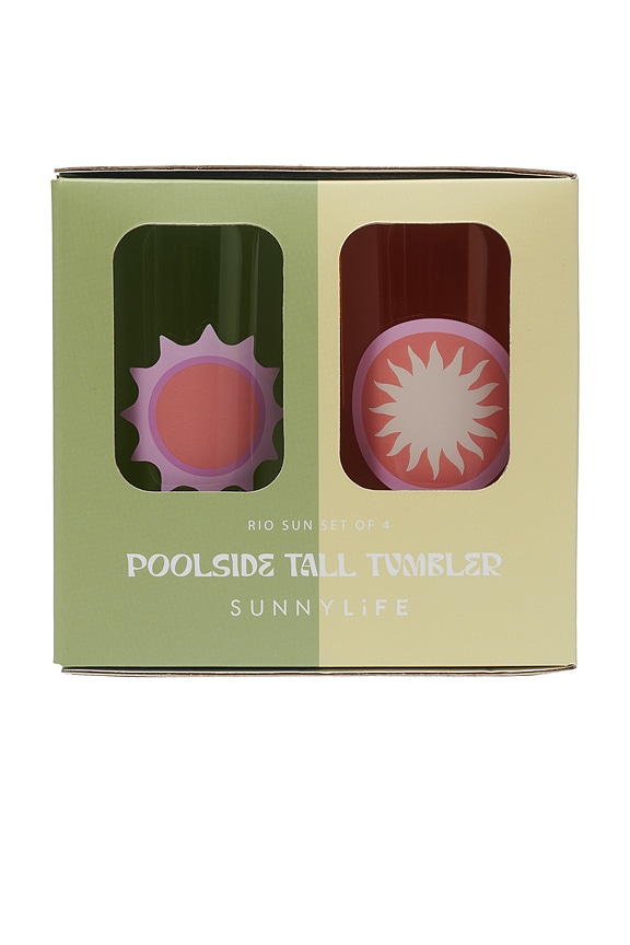 view 2 of 7 Poolside Tall Tumbler Set Of 4 in Rio Sun Multi