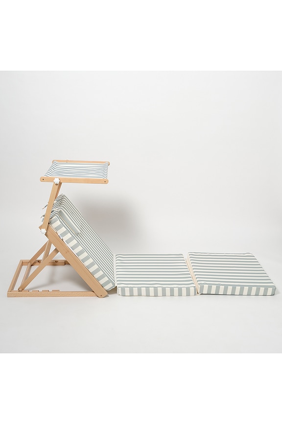 view 2 of 6 Pool House Daybed in La Palma Sage Stripe