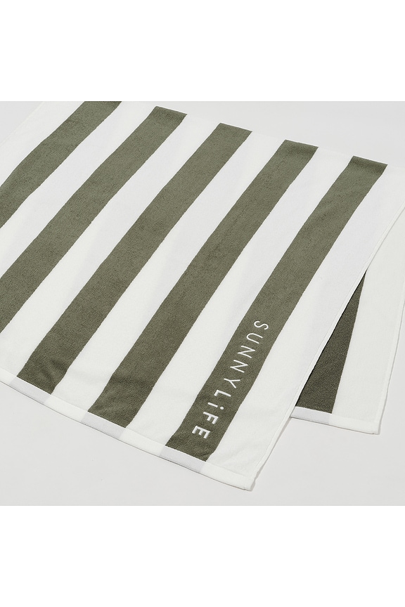 view 2 of 3 Beach Towel in Olive Vacay