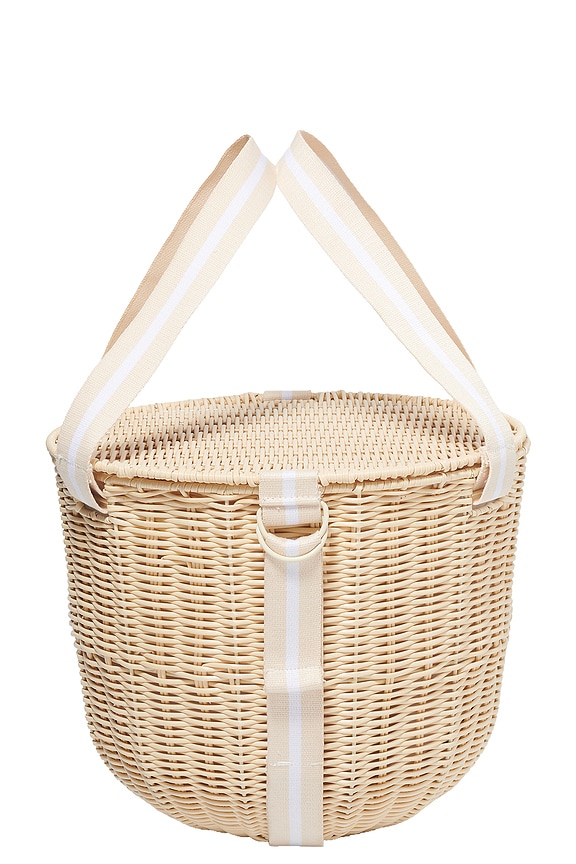 view 1 of 3 Round Picnic Cooler Basket Le Weekend in Natural