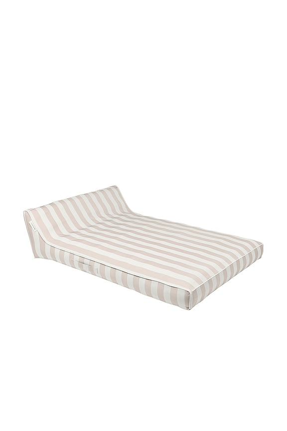 view 1 of 6 Luxe Double Lounger in Oyster Stripe