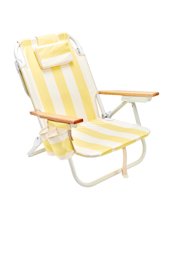 view 1 of 4 SILLA DE PLAYA DELUXE BEACH CHAIR in La Mer Limon Stripe