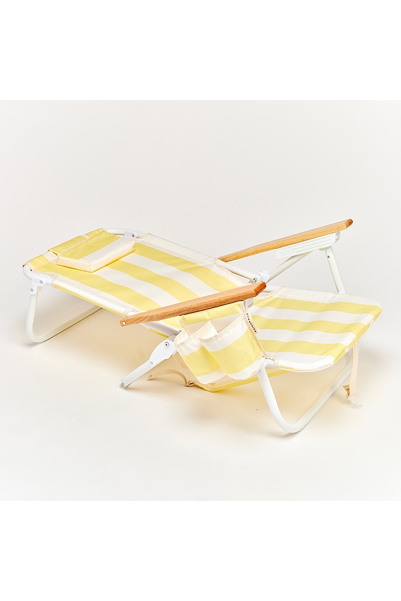 view 2 of 4 SILLA DE PLAYA DELUXE BEACH CHAIR in La Mer Limon Stripe