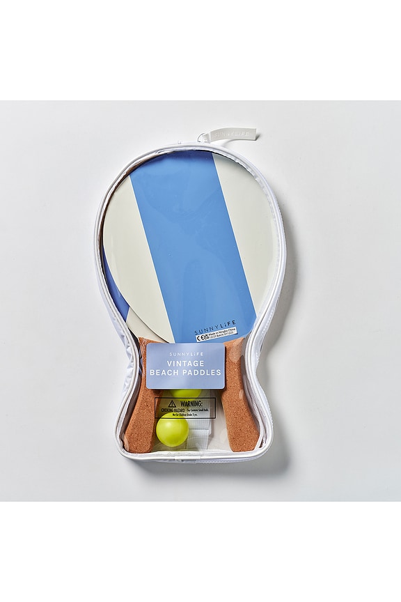 view 2 of 4 REMOS DE PLAYA VINTAGE BEACH PADDLES in La Mer Med Blue