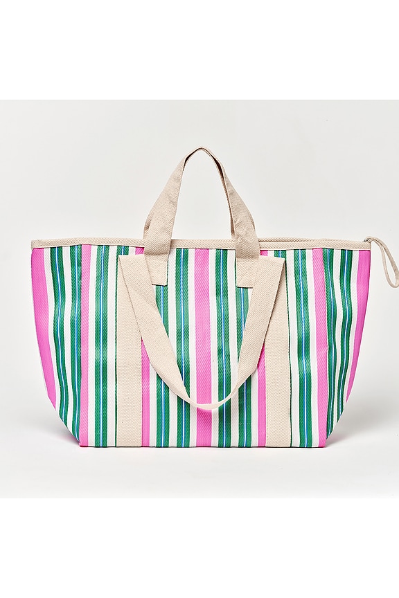 view 2 of 4 TOTE CON FRIGO RECYCLED NYLON COOLER TOTE in Seagrass Green Multi