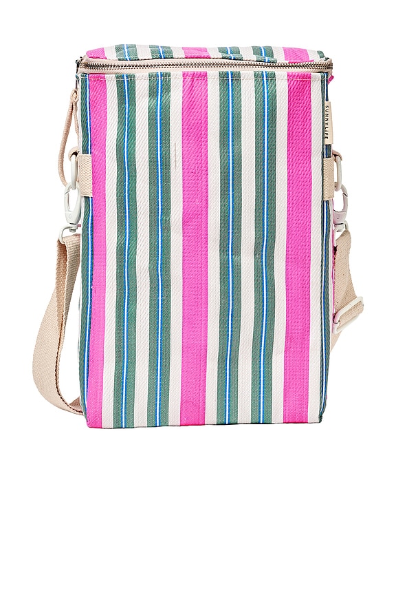 view 1 of 4 NEVERA RECYCLED NYLON DRINKS COOLER BAG in Seagrass Green Multi