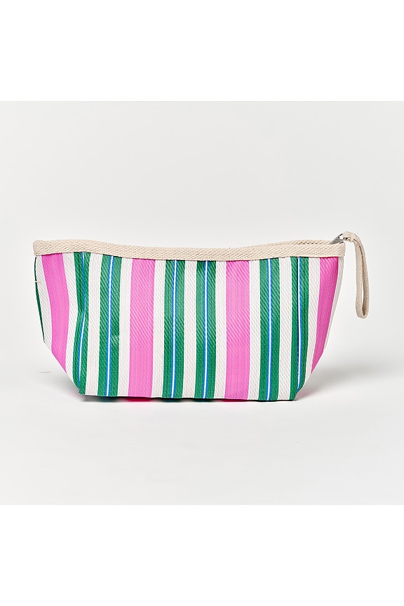 view 2 of 4 Recycled Nylon Pouch in Seagrass Green Multi