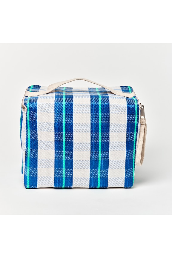 view 2 of 4 Recycled Nylon Lunch Cooler Bag in La Mer Blue Neon