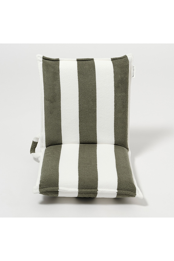 view 2 of 4 Terry Travel Lounger in The Vacay Olive Stripe