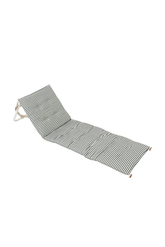 view 1 of 4 Reclining Beach Chair in The Vacay Olive Stripe