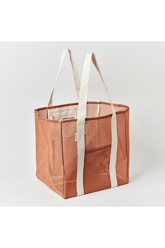 view 2 of 3 Mesh Beach Bag in Tierra Clay