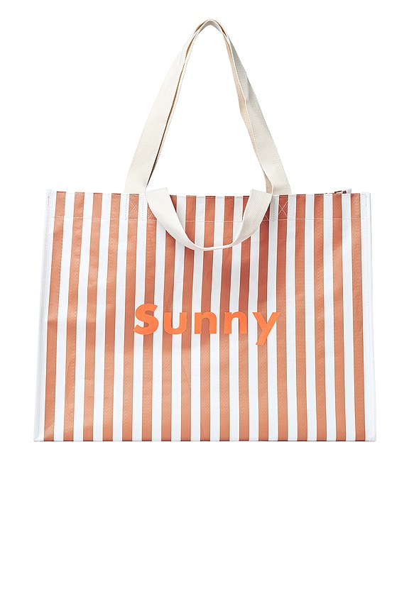 view 1 of 4 BOLSO DE PLAYA CARRYALL BEACH BAG in Tierra Clay Stripe