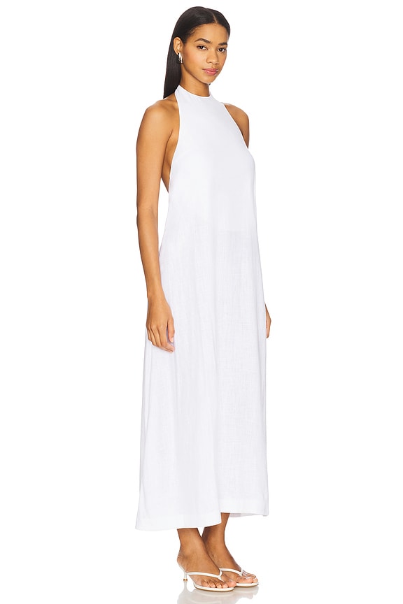 view 2 of 3 The Fete Linen Dress in White