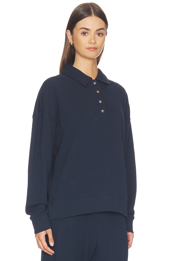 view 2 of 4 The French Terry Polo Sweater in Navy