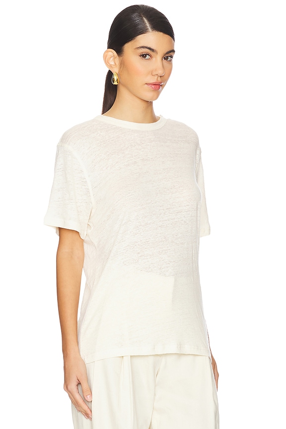 view 2 of 4 The Linen Perfect Tee in Cream