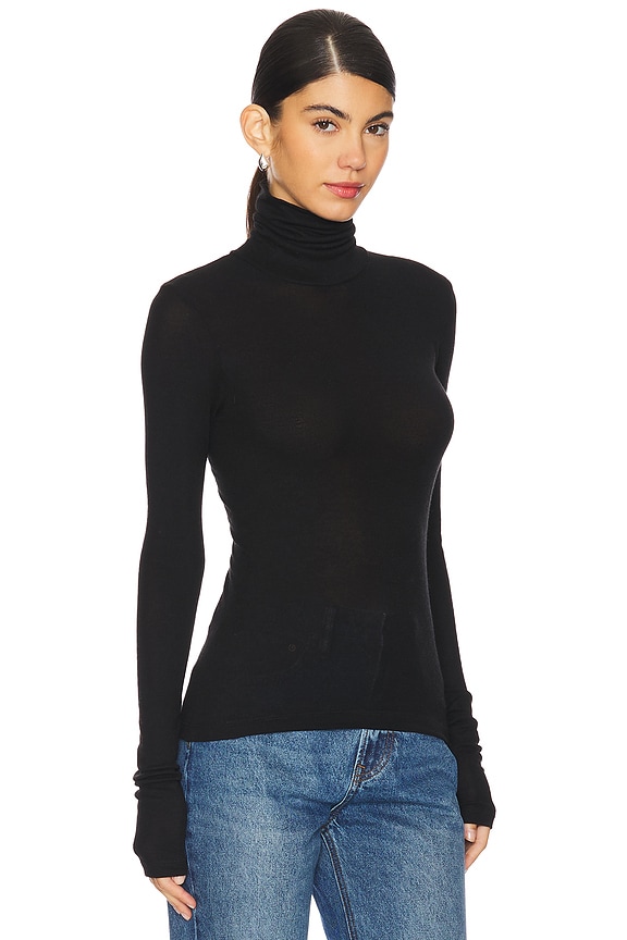 view 2 of 4 The Cashmere Turtleneck in Black