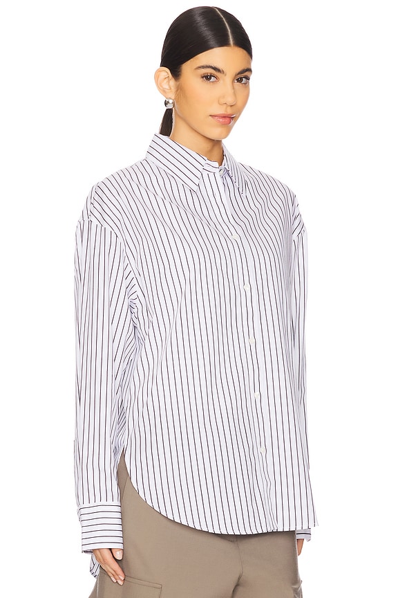 view 2 of 5 EVERYTHING 셔츠 in Black Stripe