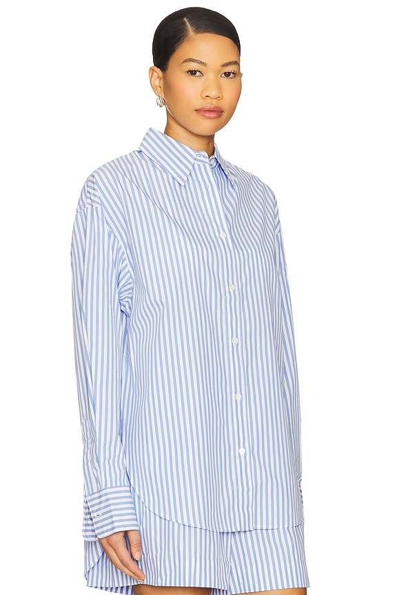 view 2 of 5 CHEMISE NYC in French Blue Stripe