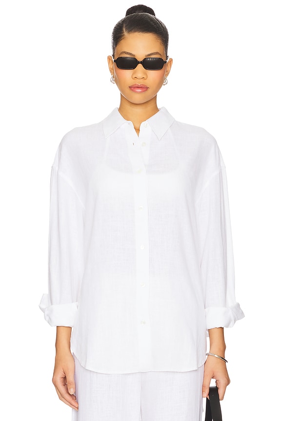 view 2 of 5 The Linen Everything Shirt in White