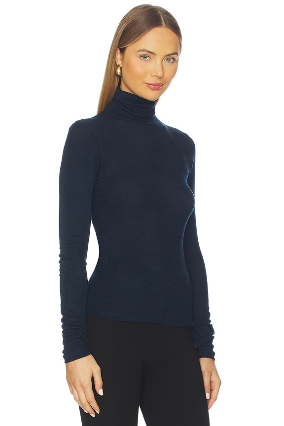 view 2 of 4 PULL COL MONTANT EN CACHEMIRE in Navy