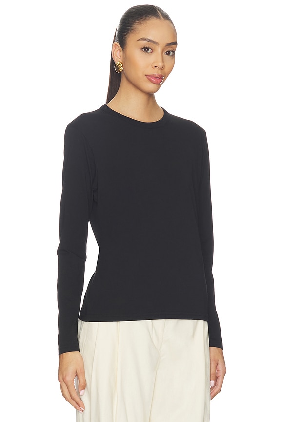 view 2 of 4 The Long Sleeve Perfect Tee in Black