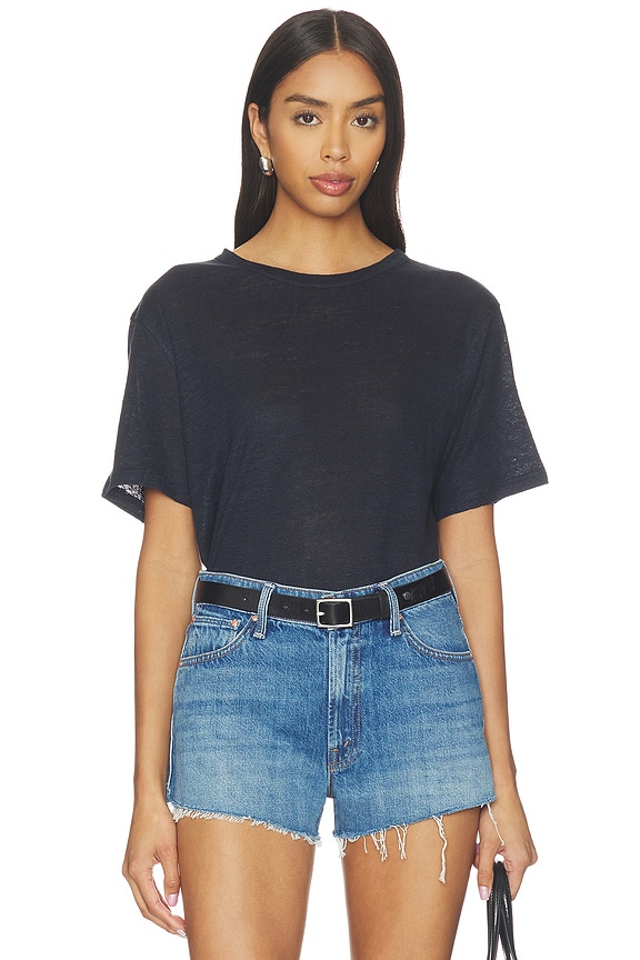 view 1 of 4 CAMISETA THE LINEN PERFECT in Navy