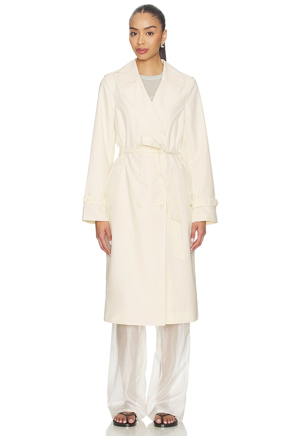 view 2 of 4 Blaire Packable Trench Coat in Sidewalk Chalk