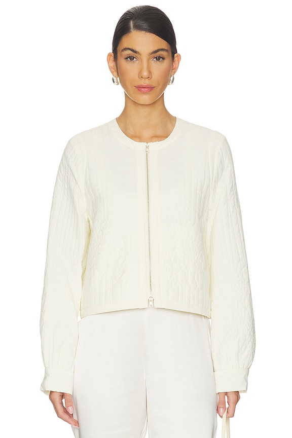 view 2 of 5 Reita Soft Crinkle Light Jacket in Sidewalk Chalk