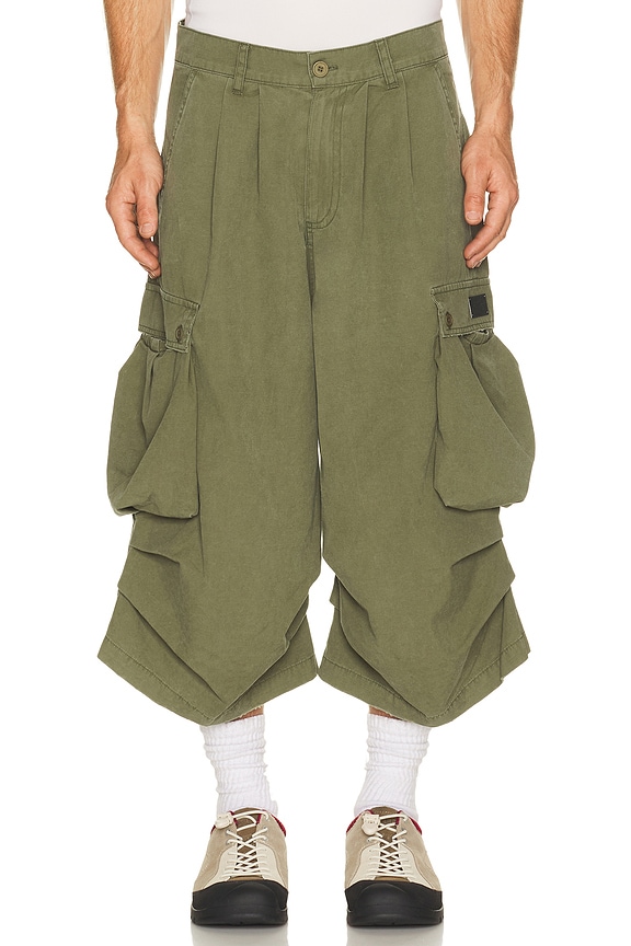 view 2 of 6 Oversized Cargo Shorts in Green