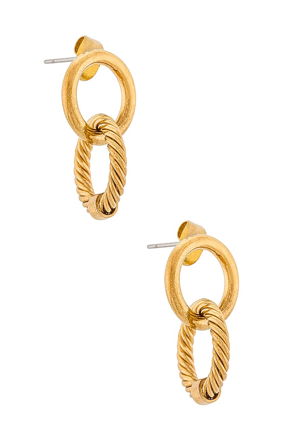 view 1 of 2 СЕРЬГИ UZI in Gold