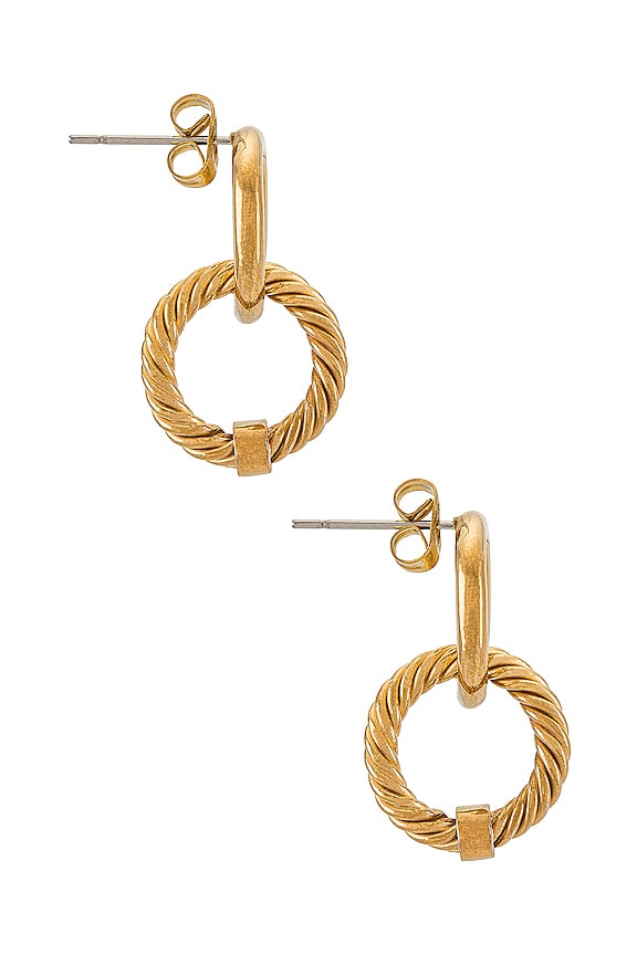 view 2 of 2 СЕРЬГИ UZI in Gold