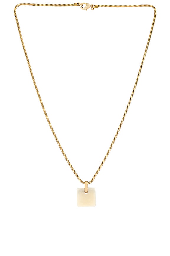 SOKO Jenga Pendant Necklace in Gold & White | REVOLVE