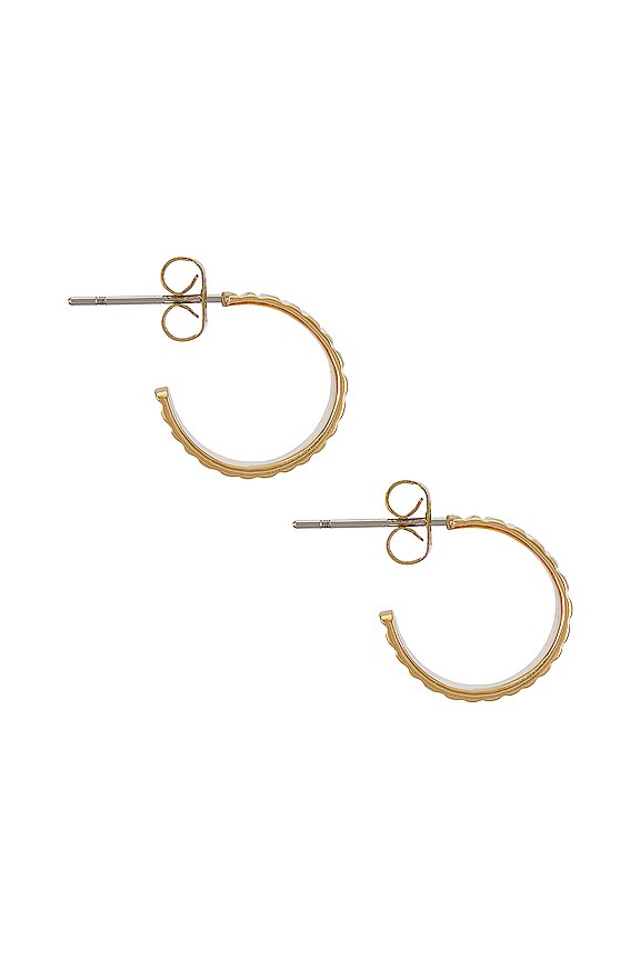 view 2 of 2 Meta Mini Hoops in Gold