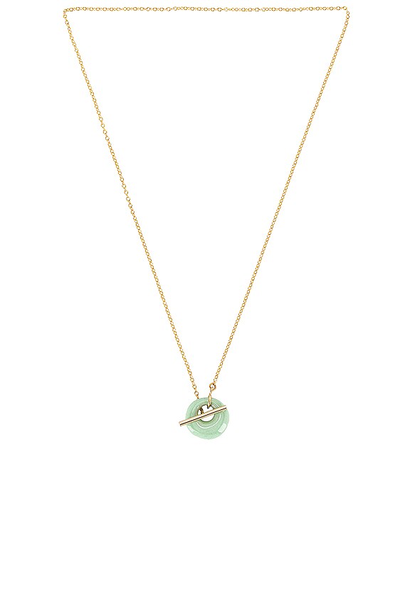 view 1 of 3 Kazuri Lariat Necklace in Gold & Green