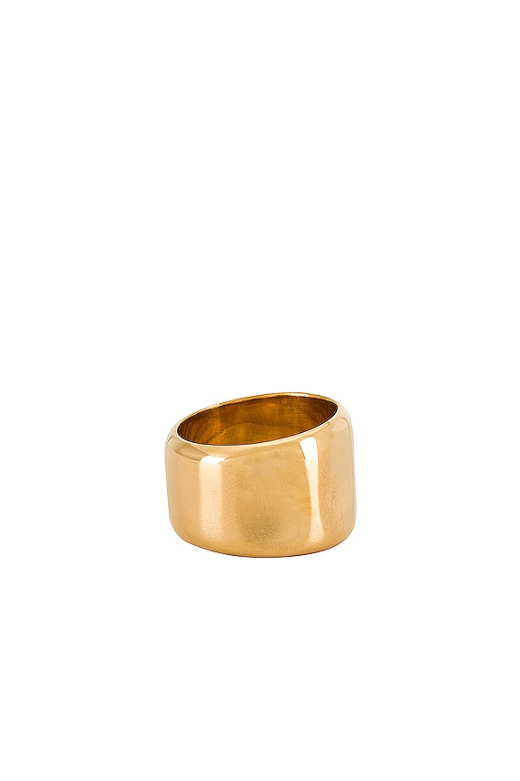 view 2 of 3 ПРОСТОЕ КОЛЬЦО RIPPLE in Gold