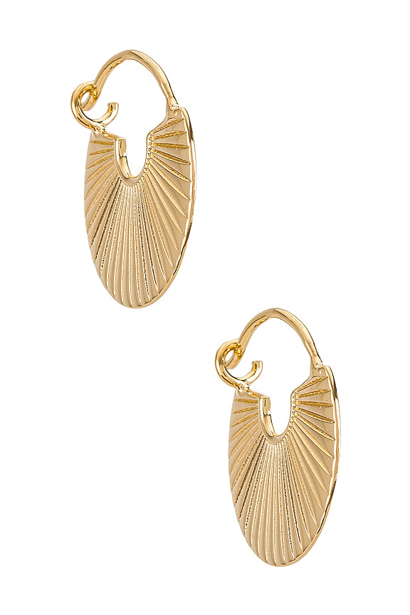 view 2 of 2 JUA 스레더 후프 이어링 in Gold