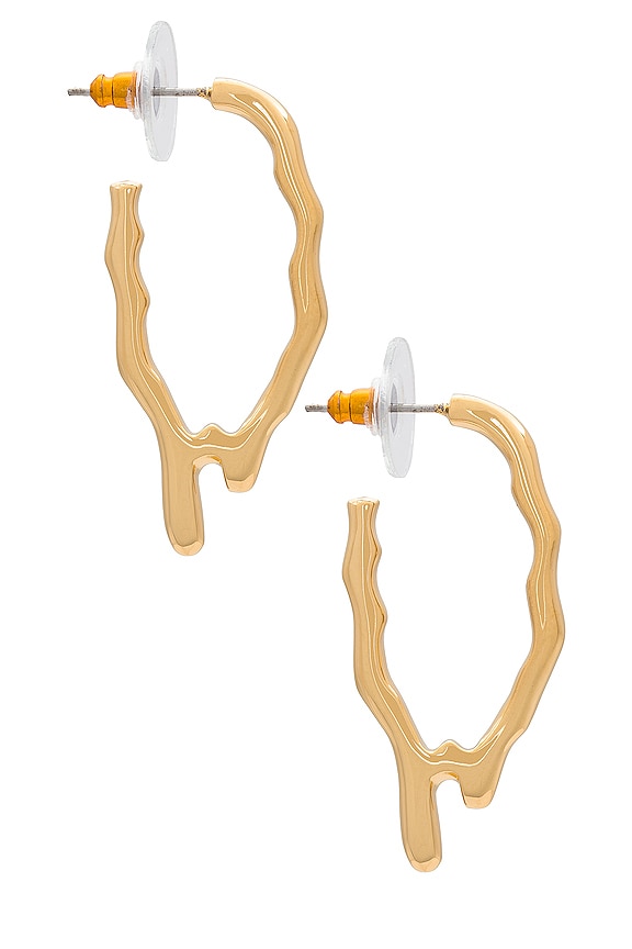 view 2 of 3 BOUCLES D'OREILLES ANNEAUX MIDI TIRIKO DRIP in Gold