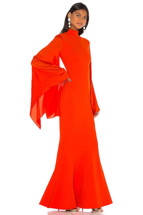 view 2 of 4 VESTIDO LARGO FLEUR in Blood Orange